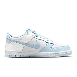 Nike Dunk Anti-Slip Wear-Resistant Low-Top Skateboard Shoes GS White Blue 1 2769532