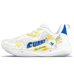 Under Armour Curry Splash 3 Low-Top Basketball Shoes Men's White Yellow 1 2769595
