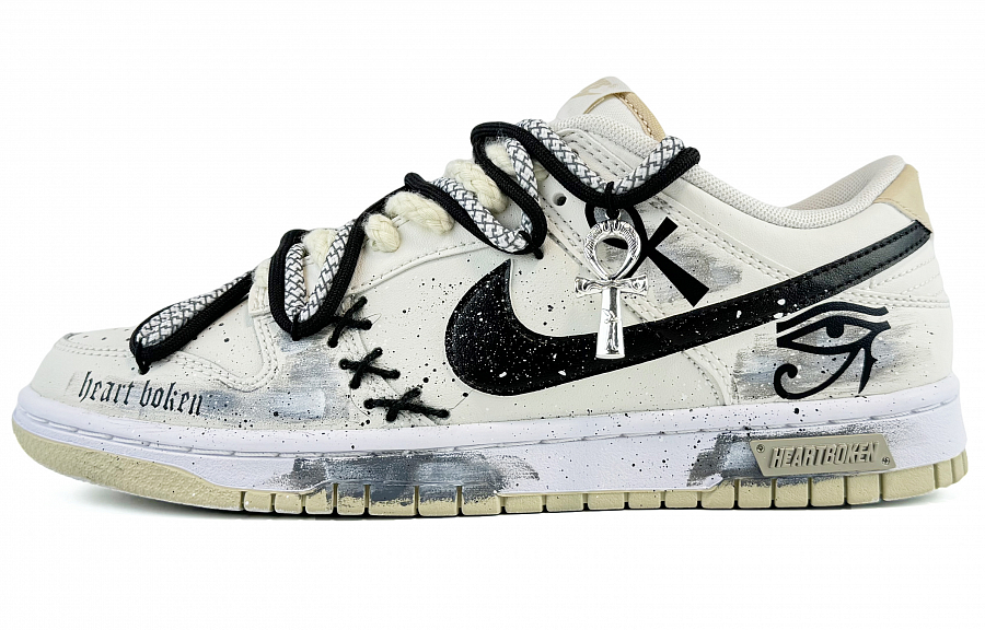 Nike Dunk Slip-Resistant Cushioning Wear-Resistant Low-Top Skateboard Shoes Men's Beige Black купить в интернет-магазине Yoocart с быстрой доставкой по России.