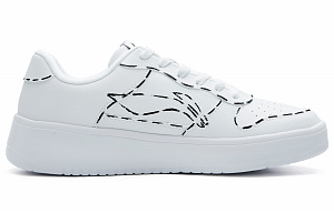 LiNing Pontoon Boats Anti-Slip Wear-Resistant Low-Top Skateboard Shoes Men's White Black 1 2769983