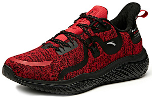 Anta Cushioned Slip-Resistant Abrasion-Resistant Breathable Low-Top Running Shoes Men's Red 1 2771281