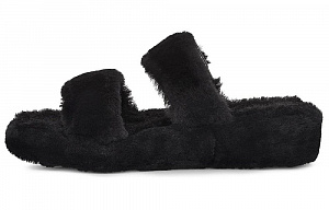 UGG Fuzz Yeah Black Sandals Women's