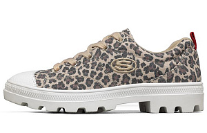 Skechers Roadies Low Top Canvas Shoe Leopard/Grey Women's