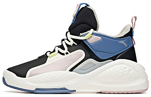 Anta Bastard High-Top Skateboard Shoes Women's Black Blue White