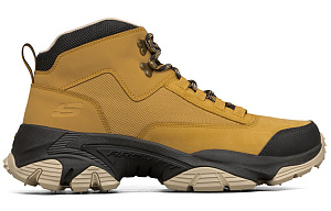 Skechers ARCH FIT D'LITES Wear-Resistant Coverage Impact-Resistant High-Top Running Shoes Men's Wheat Yellow Black 1 2772476