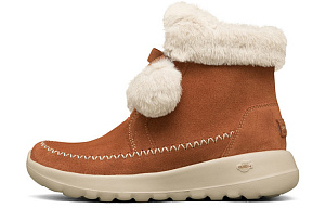 Skechers On The Go Joy Pompom Snow Boots 'Brown White' Women's