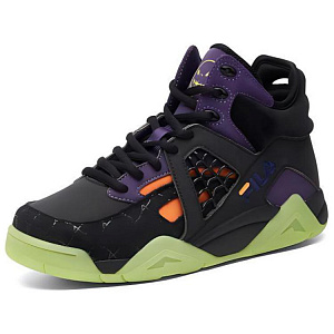 FILA FUSION Cage Mid Top Basketball Shoes Men's Black Purple 1 2772496