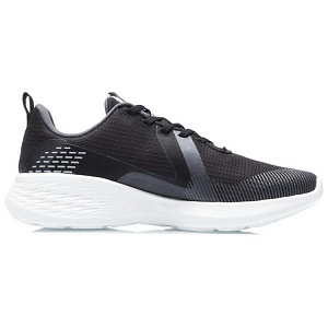 LiNing Soft Element Cushioned Anti-Slip Wear-Resistant Breathable Lightweight Low-Top Running Shoes Unisex Black Gray 1 2773217