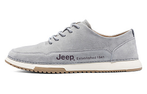 Jeep Low-Top Skateboard Shoes Men's Gray