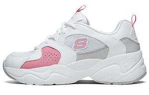 Skechers D'Lites Airy 2.0 Low Top Running Shoes Pink/White Women's