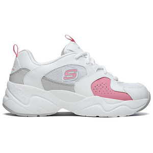 Skechers D'Lites Airy 2.0 Low Top Running Shoes Pink/White Women's 1 2773590