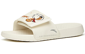 SNOOPY x Anta Life Collection Quiet Slide Slippers Women's White Yellow 1 2773714