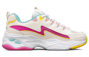 Skechers D'LITES 4.0 Low Top Casual Shoes Women's Pink White Yellow 1 2773943