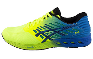Asics Fuze Low Top Running Shoes Men's Neon Yellow Blue