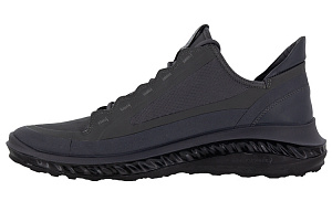Ecco St 360 Breathable Slip-Resistant Low-Top Sports Casual Shoes Men's Black Gray Color