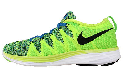 Nike Flyknit Lunar 2 Cushioning, Slip Resistant, Lightweight Low Top Running Shoes Women's Green