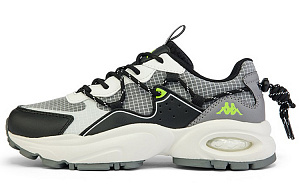 Kappa Shock Absorbers With Slip Resistant And Abrasion Resistant Properties Low Top Chunky Sneakers Unisex Black