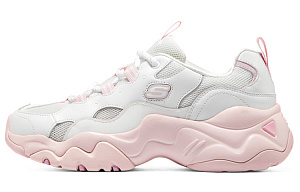 Skechers D'LITES 3.0 3.0 D'Lites 'Peachy Delight' Low Top Casual Shoes Women's White Pink