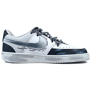 Nike Court Vision 1 Graffiti Planet Anti-Slip Wear-Resistant Low-Top Skateboard Shoes Unisex Black White 1 2779494