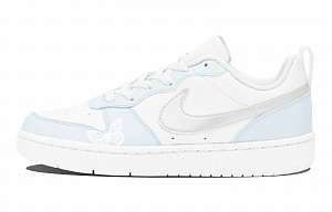 Nike Court Borough Low Top Skateboard Shoes GS White Blue 1 2779656