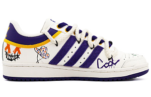 Adidas Originals Top Ten Anti-Slip Wear-Resistant Low-Top Skateboard Shoes Unisex White Blue Yellow Black 1 2779709