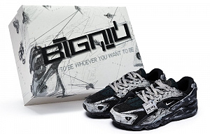 Nike Air Huarache Cushioning Wear-Resistant Low-Top Casual Running Shoes Unisex Black Gray