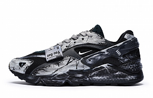Nike Air Huarache Cushioning Wear-Resistant Low-Top Casual Running Shoes Unisex Black Gray 1 2779722