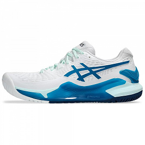 Asics Gel Resolution 9 White Teal Blue Women's