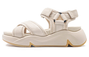 Ecco Tide Fun Beach Sandals Women's Lime Gray