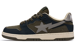 A BATHING APE SK8 STA Stylish Skateboarding Shoes Women's Army Green