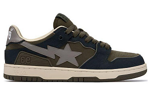 A BATHING APE SK8 STA Stylish Skateboarding Shoes Women's Army Green 1 2781240