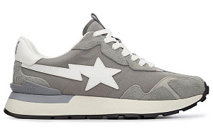 A BATHING APE ROAD STA EXPRESS Anti-Slip And Wear-Resistant Lightweight Low-Top Casual Shoes Men's Gray White 1 2781333