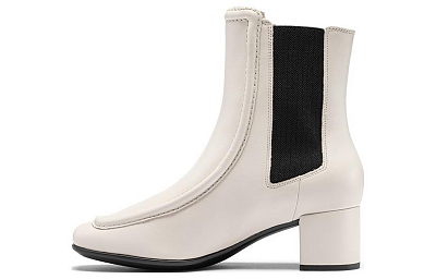 Ecco Shape 35 Square Sculpted 35 Square Toe Collection Short Chelsea Boots Women's Beige