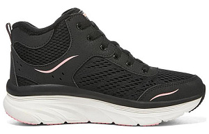 Skechers D'Lux Walker Cushioning Abrasion Resistant Breathable Mid Top Casual Shoes Women's Black 1 2782946