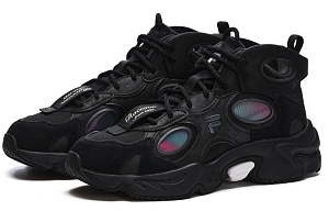 FILA FUSION Raccoon Mid WE Black Periscope Mid Top Casual Shoes Men's Black 1 2782976