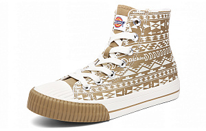 Dickies Anti Slip Wear Resistant High Top Canvas Shoes Women's Khaki 1 2784726