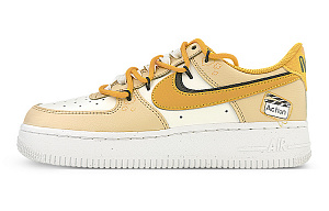 Nike Air Force 1 Low Low-Top Skateboard Shoes Women's Yellow Black