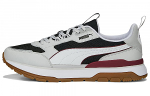 PUMA R78 Anti Slip Wear Resistant Low Top Running Shoes Unisex Gray White Red
