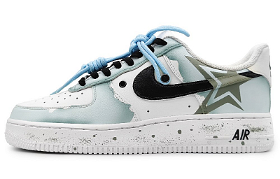 Nike Air Force 1 7 Coverage Warm Anti-Slip And Wear-Resistant Low-Top Skateboard Shoes Men's Blue White