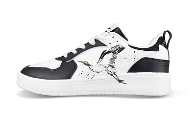 LiNing Low Top Skateboard Shoes Men's White Black