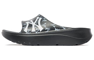 MLB Slipper Rubber Sole Odor-Resistant Slip-Resistant Slide Slippers Unisex Black White
