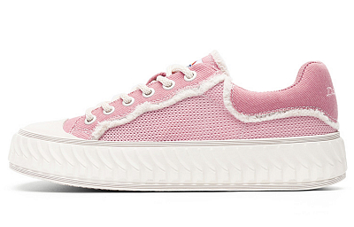 Dickies Low-Top Canvas Shoes Women's White Peach Pink