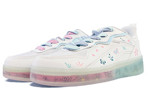 LiNing Low-Top Skateboard Shoes Women's White Pink 2 2788154