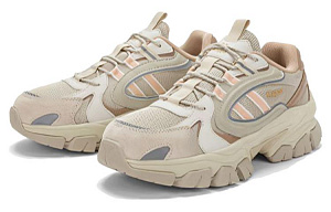 Kappa Anti-Slip Wear-Resistant Low-Top Chunky Sneakers Unisex Gray Brown