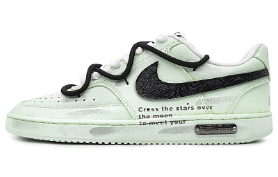 Nike Court Vision Low Non-slip Lightweight Low-Top Skateboard Shoes Women's Green Gray