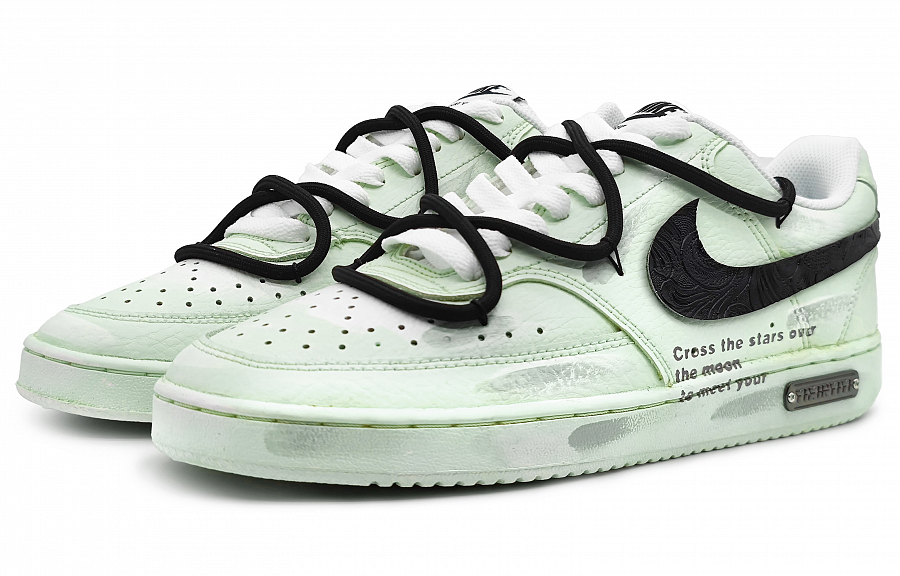 Nike Court Vision Low Non-slip Lightweight Low-Top Skateboard Shoes Women's Green Gray купить в интернет-магазине Yoocart с быстрой доставкой по России.