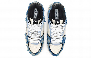 MLB Chunky Liner Abrasion Resistant Height Increasing Low top Skateboard Shoes Unisex Beige Blue 3 2788869