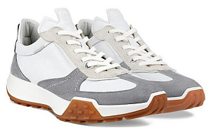 Ecco Cushioning Low Top Casual Shoes Men's White Gray 1 2789434