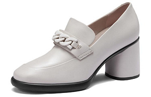 Ecco Block Heel High Heels 6.5cm Women's Lime Gray 1 2789733