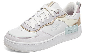 Skechers Sport Court 92 Abrasion Resistant Breathable Low Top Skateboard Shoes Women's White Yellow Pink 1 2789884